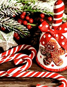 Розпис по номерах 30х40 SS-6825 Святкові солодощі "Strateg"