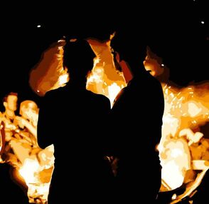 Розпис по номерах 40х40 SK027 Силуети в вогні "Strateg"