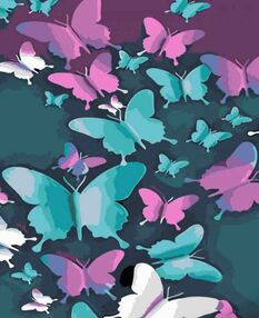 Розпис по номерах 40х50 DY422 Політ метеликів "Strateg"