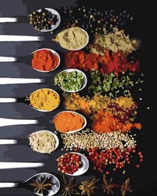 Розпис по номерах 40х50 GS1276 Яскраві спеції "Strateg"