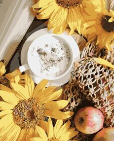 Розпис по номерах 40х50 GS1360 Напій біля соняшників "Strateg"