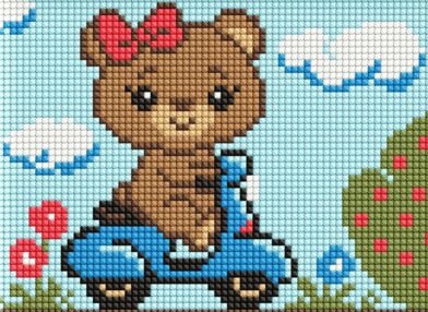 Алмазна мозаїка б/підрамн 15х20 АММ1079 Миле ведмежатко "Ідейка"