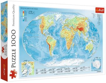 пазли 1000 елементів карта світу Trefl 10463