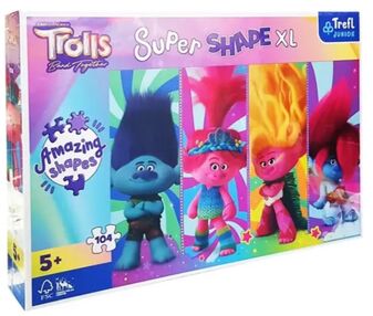пазли 104 елемента XL супер форми - ігри тролів Trefl 50037