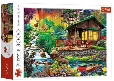 пазли 3000 елементів будинок у лісі Trefl 33074