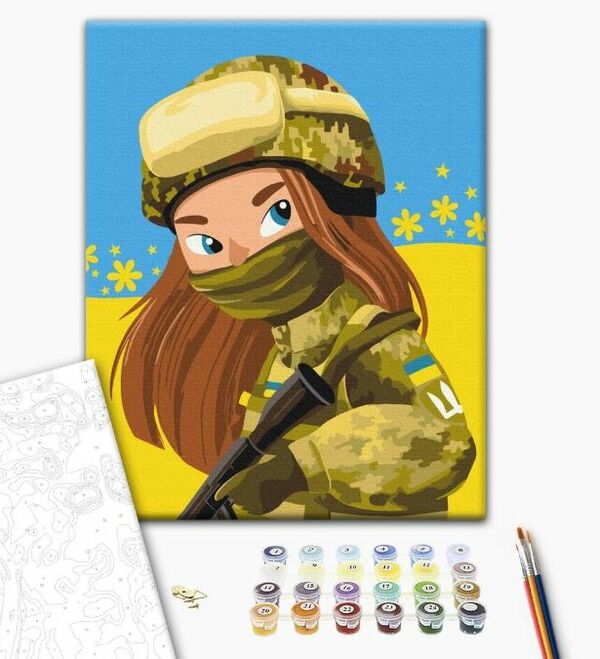 Розпис по номерах 40х50 BS53173 Дівчата з ЗСУ brushme Брашми Ціна (цена) 148.50грн. | придбати  купити (купить) Розпис по номерах 40х50 BS53173 Дівчата з ЗСУ brushme Брашми доставка по Украине, купить книгу, детские игрушки, компакт диски 1