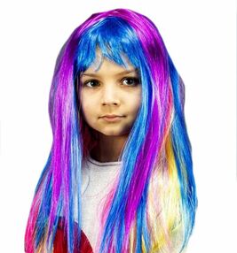 Карнавальна перука пряма кольорова KA-23-5133