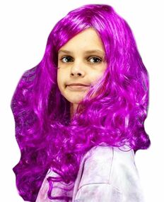 Карнавальна перука 50 см малинова КА-23-651