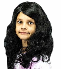 Карнавальна перука 50 см чорна КА-23-656