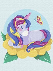 Розпис по номерах 30х40 KBS0104 Квітучий єдиноріг brushme Брашми