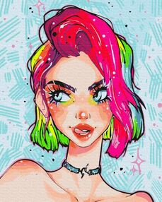 Розпис по номерах 40х50 BS53389 Леді грандж brushme Брашми