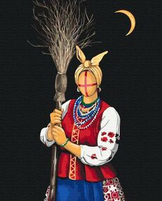 Розпис по номерах 40х50 BS53647 Пані солоха brushme Брашми