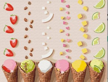 Розпис по номерах 40х50 BS53596 Кольорове морозиво brushme Брашми