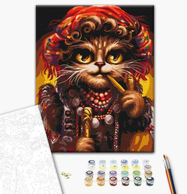 Розпис по номерах 40х50 BS53666 Киця Гуцулка brushme Брашми Ціна (цена) 176.90грн. | придбати  купити (купить) Розпис по номерах 40х50 BS53666 Киця Гуцулка brushme Брашми доставка по Украине, купить книгу, детские игрушки, компакт диски 1