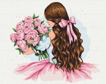 Розпис по номерах 40х50 BS53730 Півонії в подарунок brushme Брашми