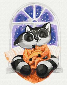 Розпис по номерах 40х50 BS53775 Обійми єнотиків brushme Брашми