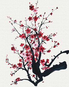 Розпис по номерах 40х50 BS53801 Гілка сакури brushme Брашми