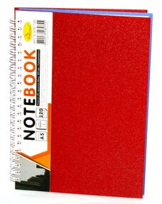 блокнот а5 120 аркушів пластик 2 розділа пружина збоку