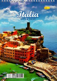 Блокнот А4/80арк  лак зверху пружина в асортименті