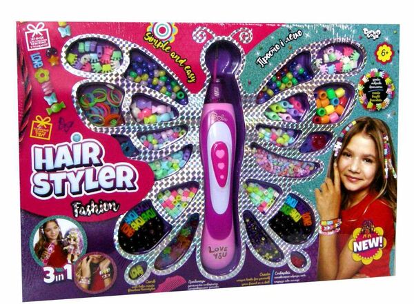 набір для творчості Hair Styler Fashion HS-01-01 метелик MAXI Ціна (цена) 348.52грн. | придбати  купити (купить) набір для творчості Hair Styler Fashion HS-01-01 метелик MAXI доставка по Украине, купить книгу, детские игрушки, компакт диски 0