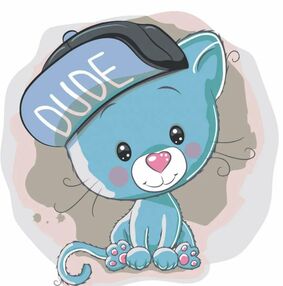 Розпис по номерах 30х30 ES046 Кошеня в шапці "Strateg"