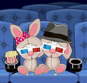 Розпис по номерах 30х30 ES167 Зайченята в кінотеатрі "Strateg"