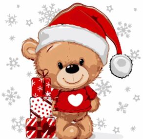 Розпис по номерах 30х30 ES229 Медведик "Strateg"