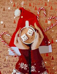 Розпис по номерах 30х40 SS-6830 Кава в руках "Strateg"