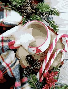 Розпис по номерах 30х40 SS-6839 Новорічні солодощі "Strateg"