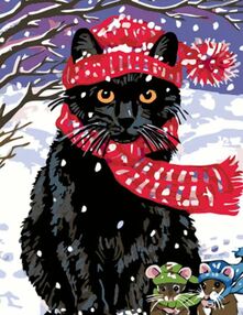 Розпис по номерах 30х40 SS-6840 Кіт з мишами "Strateg"