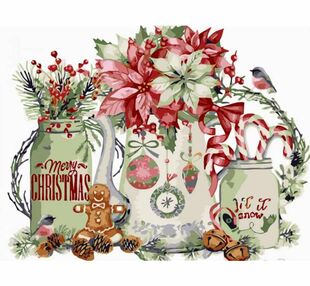 Розпис по номерах 30х40 SS-6841 Новорічні квіти та пряності "Strateg"