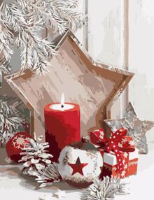 Розпис по номерах 30х40 SS-6845 Новорічне свято "Strateg"