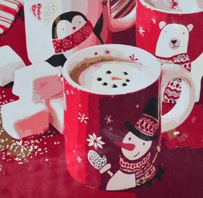 Розпис по номерах 40х40 SK063 Різдвяна кружка з солодощами "Strateg"