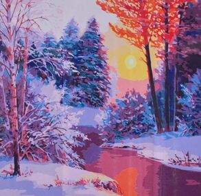 Розпис по номерах 40х40 SK066 Зимня пора "Strateg"