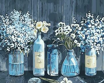 Розпис по номерах 40х50 GS1404 Вази з квітами "Strateg"