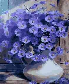 Розпис по номерах 40х50 GS1512 Фіолетові квіти "Strateg"