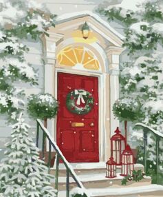 Розпис по номерах 40х50 GS1547 Віночок на дверях "Strateg"