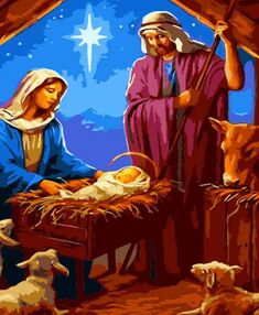 Розпис по номерах 40х50 GS1554 Батьки над немовлям "Strateg"