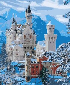 Розпис по номерах 40х50 GS1577 Замок у снігу "Strateg"