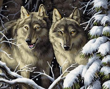 Розпис по номерах 40х50 GS1579 Вовки "Strateg"