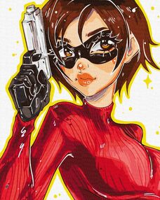 Розпис по номерах 40х50 КНО2551 Дівчина-агент "Ідейка"