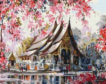 Розпис по номерах 40х50 BS3259 Тайський храм brushme Брашми