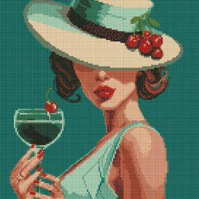 Алмазна мозаїка б/підрамн 40х40 АМС7694 Блю Кюрасао "Ідейка" трошки пошкоджена упаковка