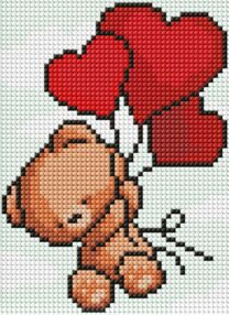 Алмазна мозаїка б/підрамн 15х20 АММ1033 Чарівне ведмежатко "Ідейка"