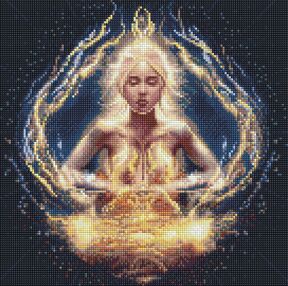 Алмазна мозаїка 40х40 АМО7599 Управління стихіями з стразами   "Ідейка"