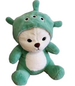 Ведмедик у костюмі Дракончика / Прибульця 40см з наповненням