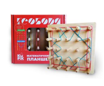 Математичний планшет дерев'яний геоборд 5х5 0415