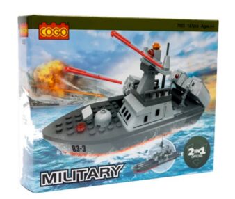 Конструктор 167 елементів Армія Крейсер + Катер 2 в 1 COGO 7003
