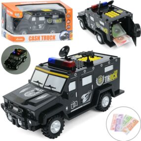 Машинка скарбничка поліція гроші 2 кольори DSM-6672