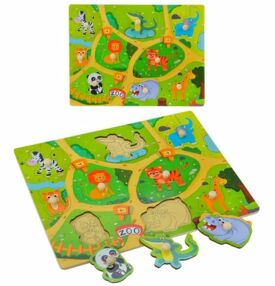 гра деревяна вкладиші з ручкою 6 видів WD13002